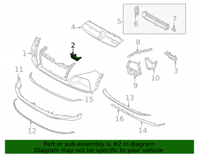 Hyundai Tucson 22-24 front bumper central bracket