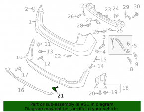 Hyundai Tucson 19-21 Rear Bumper Tow Hook Cap