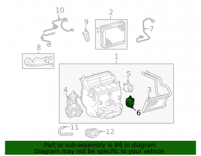 Actuator motor for heater and air conditioner lower part of Toyota Sequoia 2016
