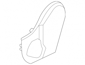 Left side passenger seat trim for Nissan Rogue 21-24, black, small