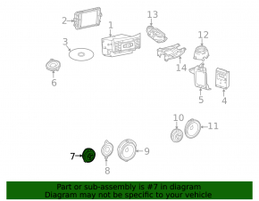 Speaker tweeter front left door Mercedes CLA 14-19