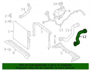 Upper cooling pipe Mercedes GLC 300/350e 16-19