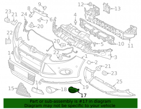 Right fog light plug Ford Focus mk3 11-14 prerest