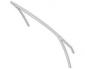 Upper front left door molding for Ford Fusion mk5 13-16 chrome with glass seal