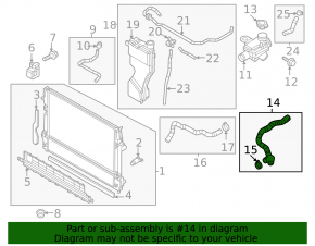 Left cooling pipe Mazda CX-50 23-25 2.5