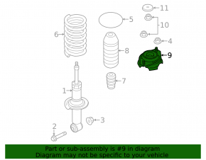 Shock absorber support rear left Subaru Forester 14-18 SJ rusty