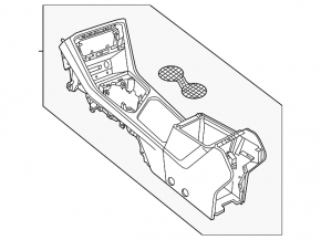 Central console, armrest and cup holders VW Taos 22-25
