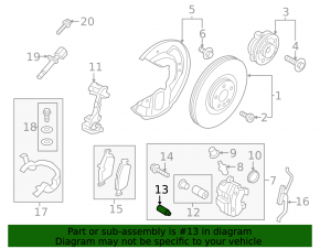 Volvo XC90 16-25 Front Right Brake Caliper Guide