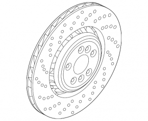 Front right brake disc BMW X3 G45 24-25 395/36mm, composite, perforated