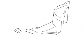 Front left fender liner, front part, VW Passat 06-10
