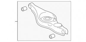Mitsubishi Outlander 14-15 lower rear transverse control arm, left