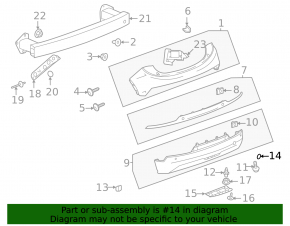 Chevrolet Bolt EV 22-23 Rear Bumper Tow Hook Cap
