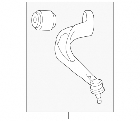Lower arm front right rear Audi A6 C7 12-18 torn silent block