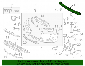 Front bumper reinforcement Audi A6 C7 12-18