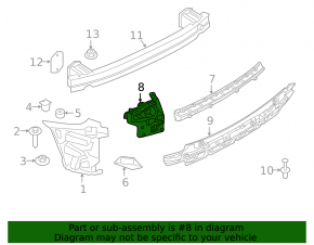 Rear bumper mount, left inner, BMW 4 G22 G26 21-25
