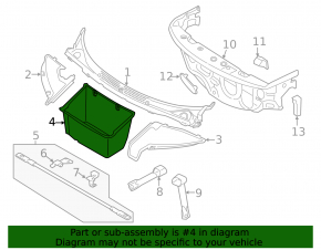 BMW i3 14-21 front trunk trough