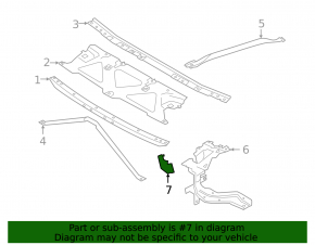 Right hood lock trim for BMW 5 G30 17-23