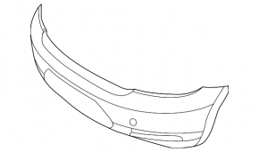 Bare rear bumper VW Beetle 12-19