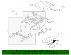 Driver's seat lumbar support control Volkswagen ID.4 21-25