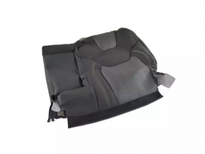 Rear seat, 2nd row, Jeep Cherokee KL 14-15, black cloth with gray inserts, dry cleanable