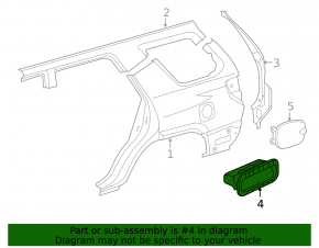 Left Ventilation Shield Lexus GX460 10-23