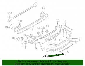 Reflector rear left BMW 5 G30 17-23