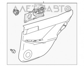 Door trim card rear right Lexus IS 14-20 black