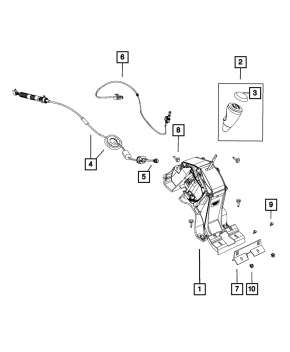 Gearbox shifter Jeep Compass 11-16 broken mount