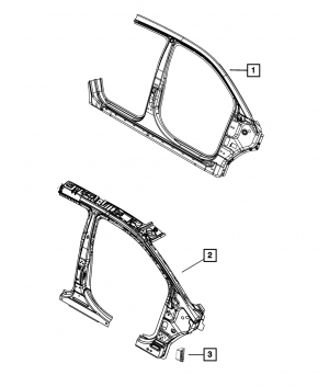 Left center pillar for Dodge Journey 11-14