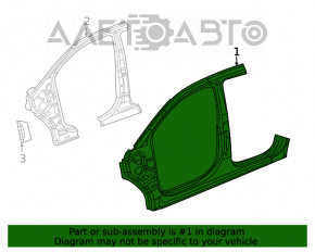 Left center pillar for Dodge Journey 11-14