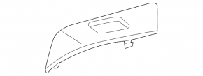 Rear right window lift control trim Lexus RX350 RX450h 10-15 dark wood