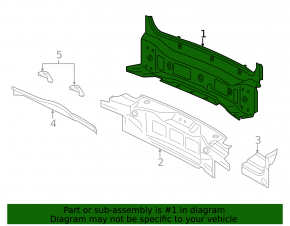 Rear panel VW Touareg 11-17 4 parts