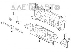 Rear panel VW Touareg 11-17 4 parts