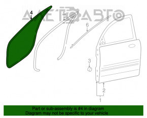 Front left door seal Hyundai Azera 12-17