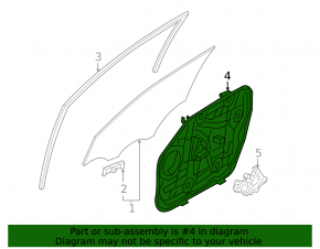 Front left window lift mechanism for Hyundai Tucson 2022-2025