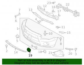 Left fog light frame for Mitsubishi Outlander 2012-2013