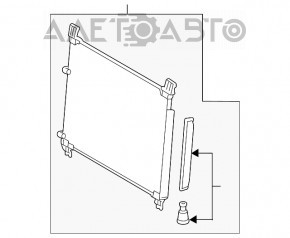 Lexus RX350 16-22 air conditioner condenser radiator