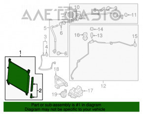 Lexus RX350 16-22 air conditioner condenser radiator