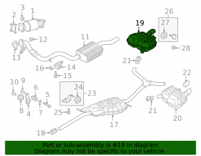Muffler rear part, barrel right Audi A5 F5 17-19 5D