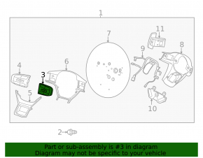 Right steering wheel controls for a Kia Sportage 23-25 without radar