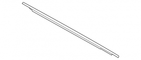 Molding door-glass central front right Lincoln MKZ 13-20 chrome, scuffs