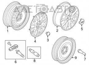 Wheel disk R16 5*108 Ford Fusion mk5 13-20 type 1