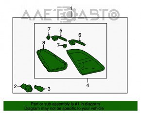 Light inside trunk lid right Mazda6 09-13
