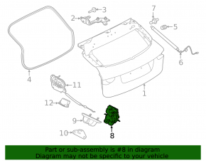 Jaguar F-Pace X761 17 trunk door lock - electric