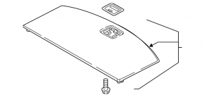 Mazda CX-9 16-23 rear trunk floor, black
