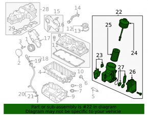 Oil filter housing VW Passat b7 12-15 USA 2.0TDI