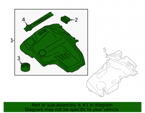BMW X5 F15 16-18 Plug-in Engine Cover