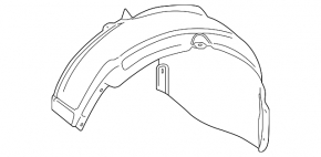 Front left rear fender liner VW Jetta 05-10