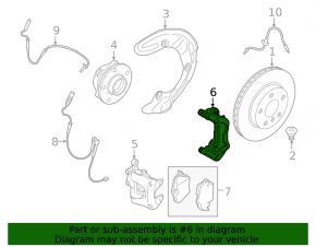 Front right brake caliper bracket for BMW X1 F48 16-22 for 330/24mm