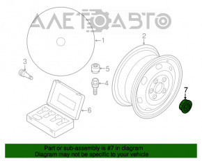 Wheel center cap for VW CC 08-17 58mm